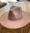 Structured wide brim panama hat With leather belt