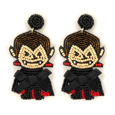 Halloween Seed Bead Vampire Statement Earring