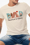 Dad Adventure is Waiting Graphic Tee Statement Tshirt, Round Neck Perfect Gift for Men