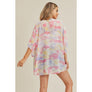 DIONA J TIE DYE KIMONO ONE SIZE COLOR PINK
