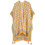 DIONA J TILE PRINT KIMONO ONE SIZE COLOR ORANGE