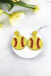 SEED BEAD SPORTS BALL POST EARRING