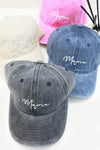 Diona J MAMA Printed Acid Washed Baseball Cap Perfect Gift For Her