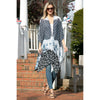 DIONA J MIXED PRINT COVER UP KIMONO ONE SIZE COLOR BLUE