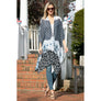 DIONA J MIXED PRINT COVER UP KIMONO ONE SIZE COLOR BLUE