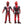 Deadpool Muscle Padding Costume Cosplay for Kids - Ultimate Halloween Party Superhero Suit with Mask Fiber Belt Set - DJ Comics