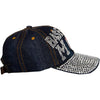 Diona J Women's Shiny Bling Sports Mom Denim Cap -Baseball Mom Rhinestone Hat