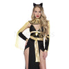 Egyptian Cleopatra 5 Pc Black Sheer Sexy Dress Women's Costume Set Size S/M