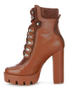 YETI HIGH HEEL LACE-UP BIKER BOOT