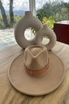 Structured wide brim Fedora with Embellishment