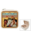 WESTERN TOOLED LEATHER TRAVEL JEWELRY BOX