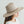 Faux suede wide brim panama hat with braided band