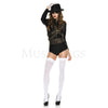 Sexy One Glove Billie Jean 5 Pc Women’s Halloween Cosplay Costume Set Sz M/L