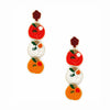 Halloween Seed Bead Apple Dangle Earring