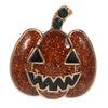 Pumpkin Shaped Enamel Single Brooch