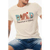 Dad Adventure is Waiting Graphic Tee Statement Round Neck T-Shirt Size S Natural