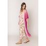 DIONA J TWO TONE LUREX KIMONO CARDIGAN ONE SIZE COLOR FUCHSIA