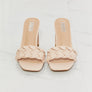 MMShoes Top of the World Braided Block Heel Sandals in Beige