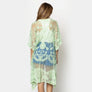 DIONA J FLORAL LACE KIMONO ONE SIZE COLOR SAGE