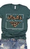 Free Spirit Leopard Heart Graphic Tee PLUS