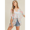 DIONA J TIE DYE KIMONO ONE SIZE COLOR CORAL