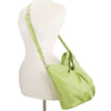 DIONA J SMOOTH CHIC PLEATED SHAPED HANDLE CROSSBODY BAG COLOR GREEN