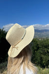 MULTI COLOR BRAIDED BAND PANAMA HAT