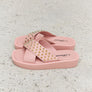 Forever Link Studded Cross Strap Sandals in Blush