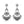 Metal Drop Burnished Earrings
