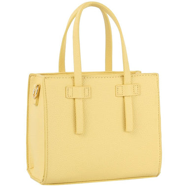 DIONA J WOMEN'S SMOOTH DESIGN TOP HANDLE CROSSBODY BAG COLOR TAN