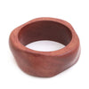 DIONA J WIDE WOOD BANGLE BRACELET ONE SIZE