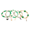 Green Bead Fashion Charm Bracelets