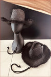 Straw Fringe Basket Weave Cowboy Hat