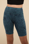 Mineral Wash Wide Waistband Pocket Leggings