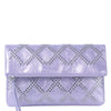 DIONA J WOMEN'S STYLISH STUD DESIGN ZIPPER CROSSBODY BAG COLOR LAVENDER