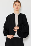 Marina West Swim Rib Pleated Puff Sleeve Bolero Cardigan