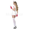 Misbehaving Nurse 4 Pc Wet Look Zip Front Mini Dress Cosplay Costume Set Size XS