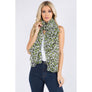 DIONA J FASHION MESH LEOPARD PRINT COVER UP KIMONO SCARF ONE SIZE COLOR GREY