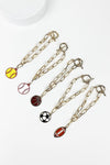 VARIET YOF SPORTS BALL EPOXY PENDANT CHAIN BRACELE