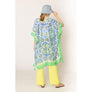 DIONA J TILE PRINT KIMONO CARDIAN ONE SIZE COLOR GREEN