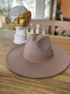 Wide brim panama hat in vegan felt