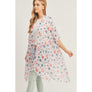 DIONA J MULTI STAR KIMONO CARDIGAN ONE SIZE COLOR WHITE