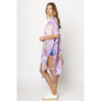 DIONA J SWIRL BORDER PRINT KIMONO ONE SIZE COLOR PURPLE