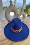 Structured wide brim Fedora with Embellishment