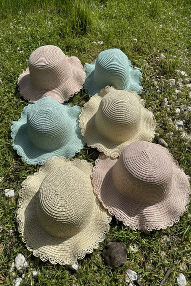 KIDS STRAW BUCKET SUN HAT