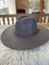 Structured wide brim panama hat in vegan felt With