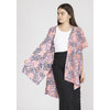 DIONA J FASHION LEAF PRINT KIMONO ONE SIZE COLOR PEACH
