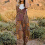 Double Take Full Size Printed V-Neck Sleeveless Jumpsuit