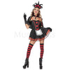 Dark Queen of Hearts 6 Pc Multicolor Mini Dress Women's Costume Set Size S/M
