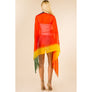 DIONA J FASHION MESH MULTI COLOR COVER UP KIMONO SHAWL ONE SIZE COLOR RED